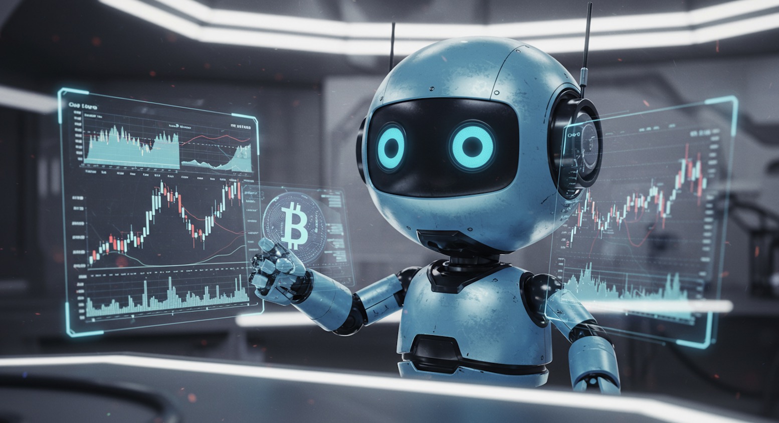 AIロボットがビットコインチャートをテクニカル分析