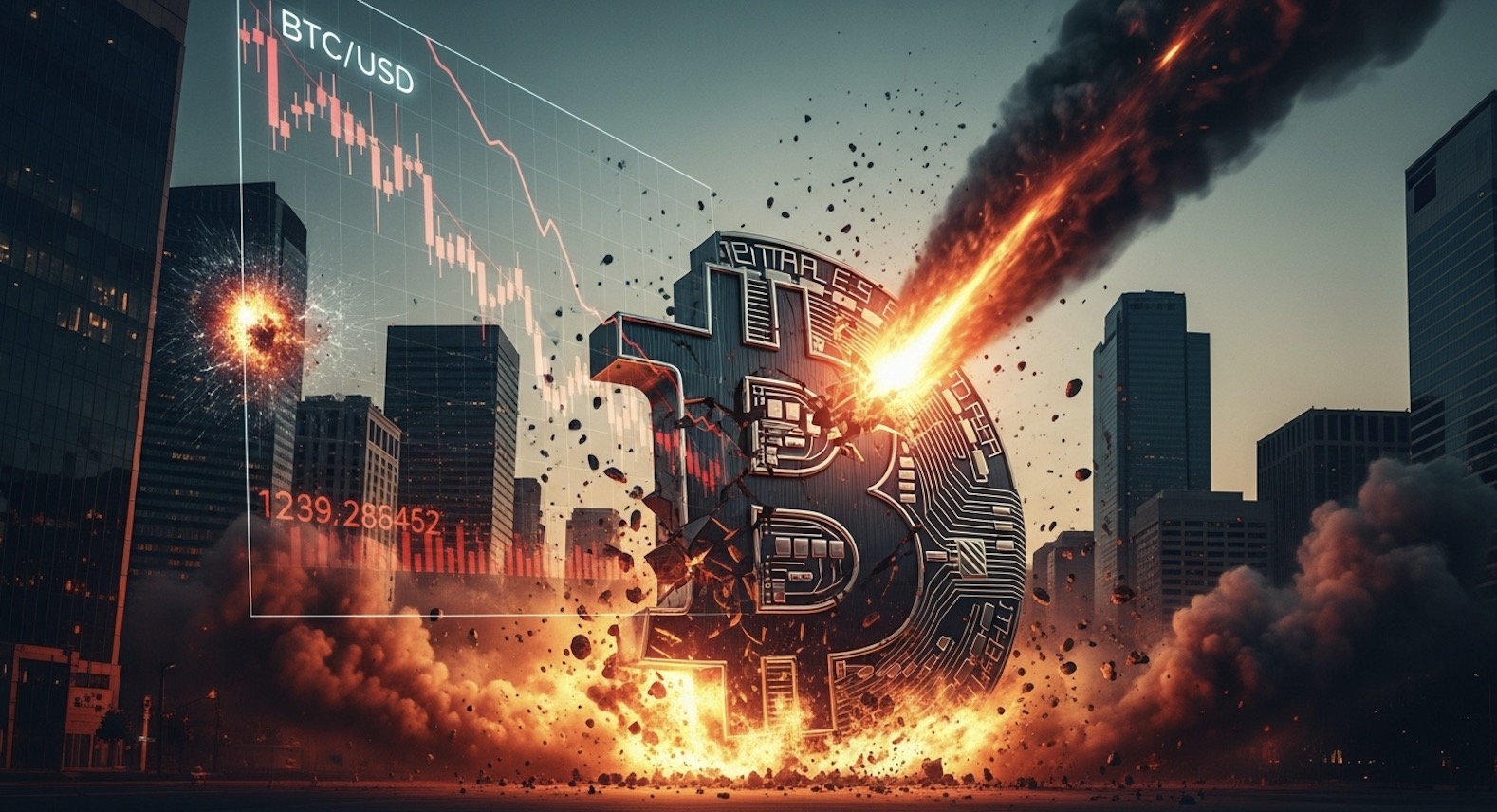 ビットコイン急落で大規模な強制ロスカット発生。退場者続出。