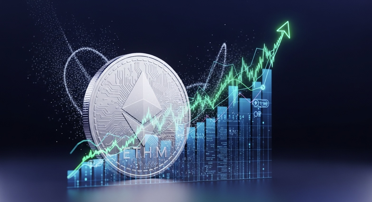 年末に向けて1万ドル目指して上昇するイーサリアムチャート