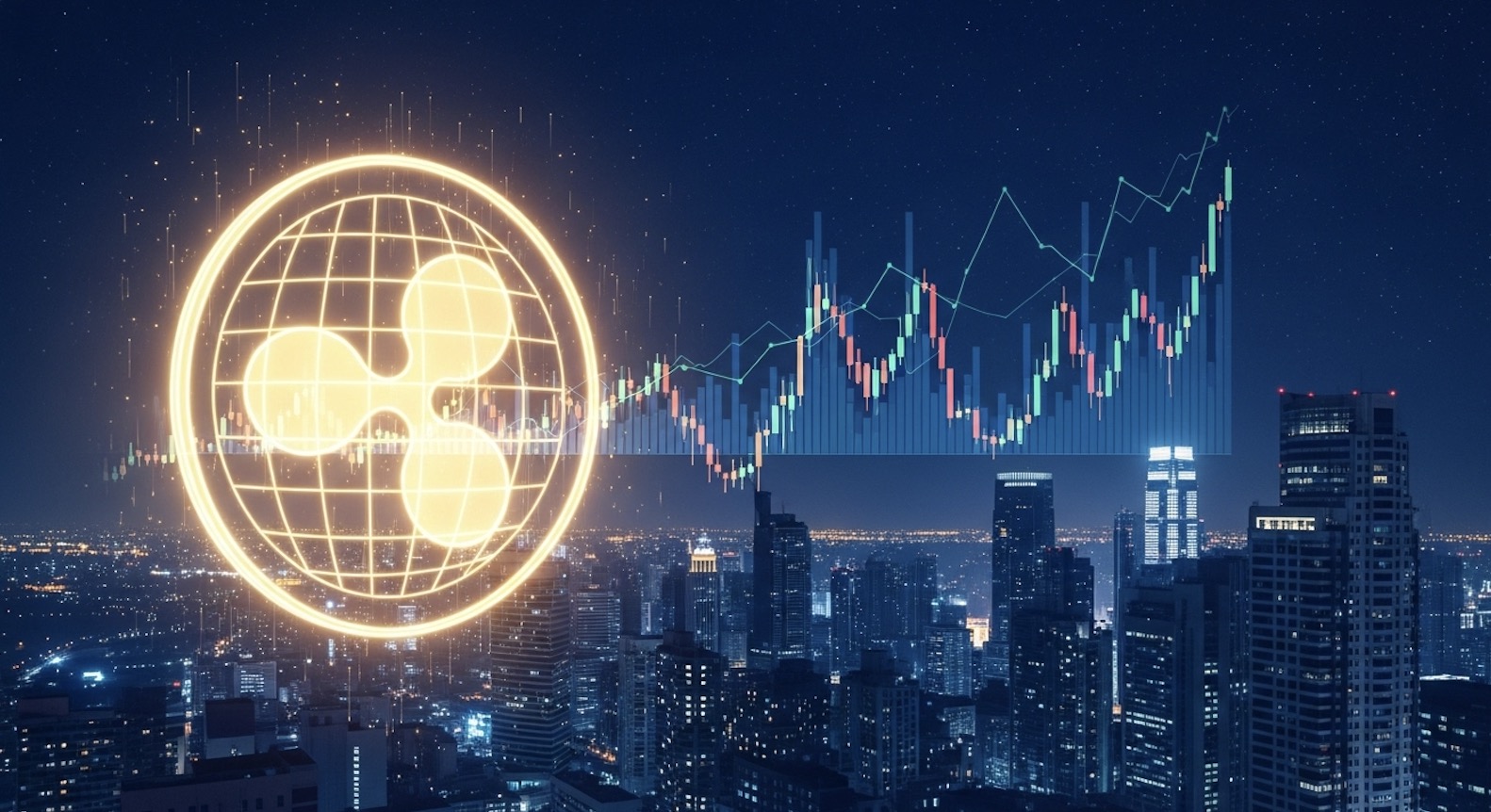 リップル価格が上昇するチャート