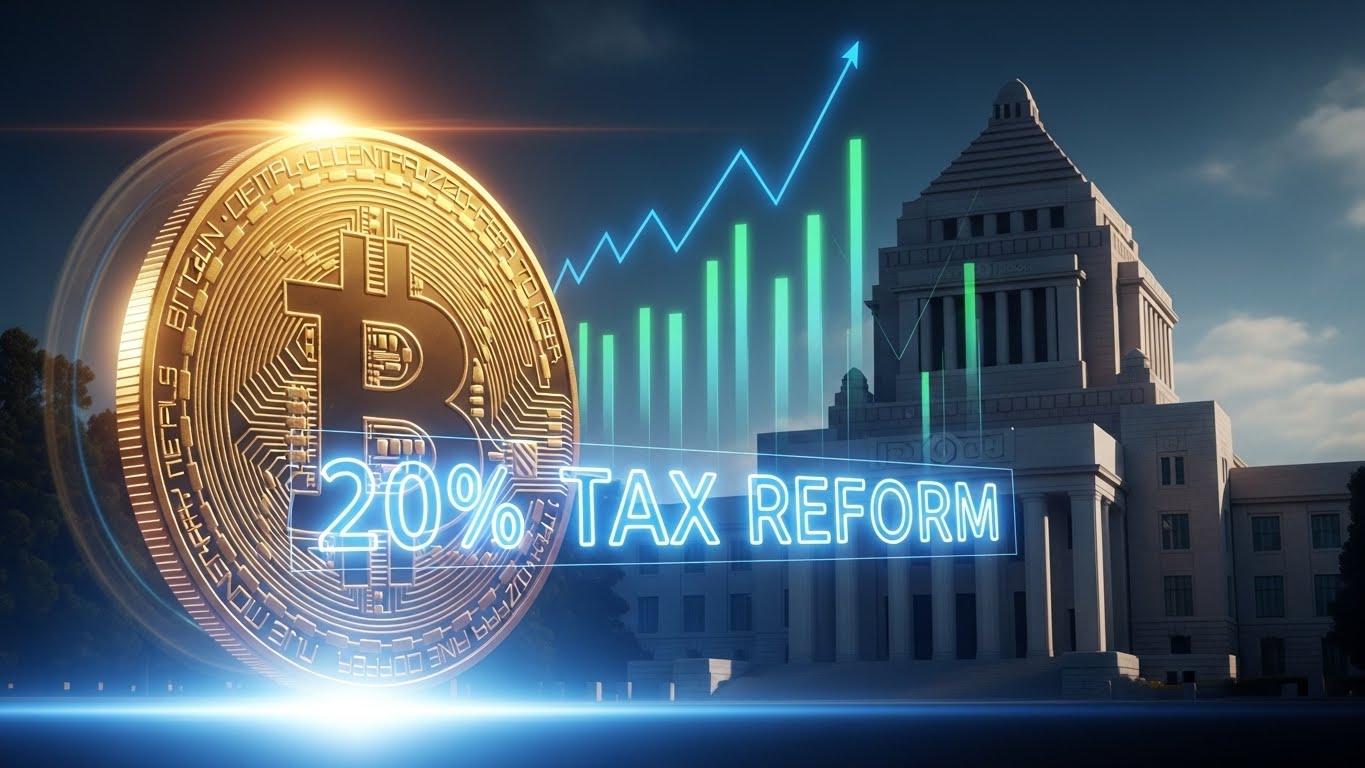 日本政府、仮想通貨税制を一律20％へ本格調整｜2027年施行の可能性