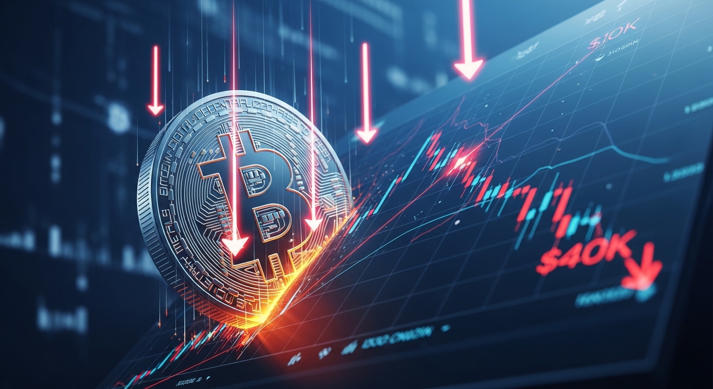 ビットコイン、4万ドルに暴落の可能性｜上昇ウェッジ形成が示唆する弱気相場