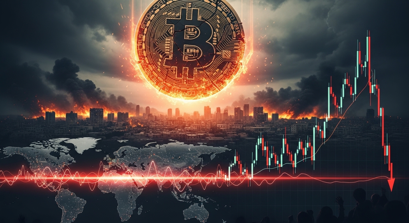 ビットコイン急落、7万ドル割れ｜中東情勢のリスク回避で大規模売却発生か