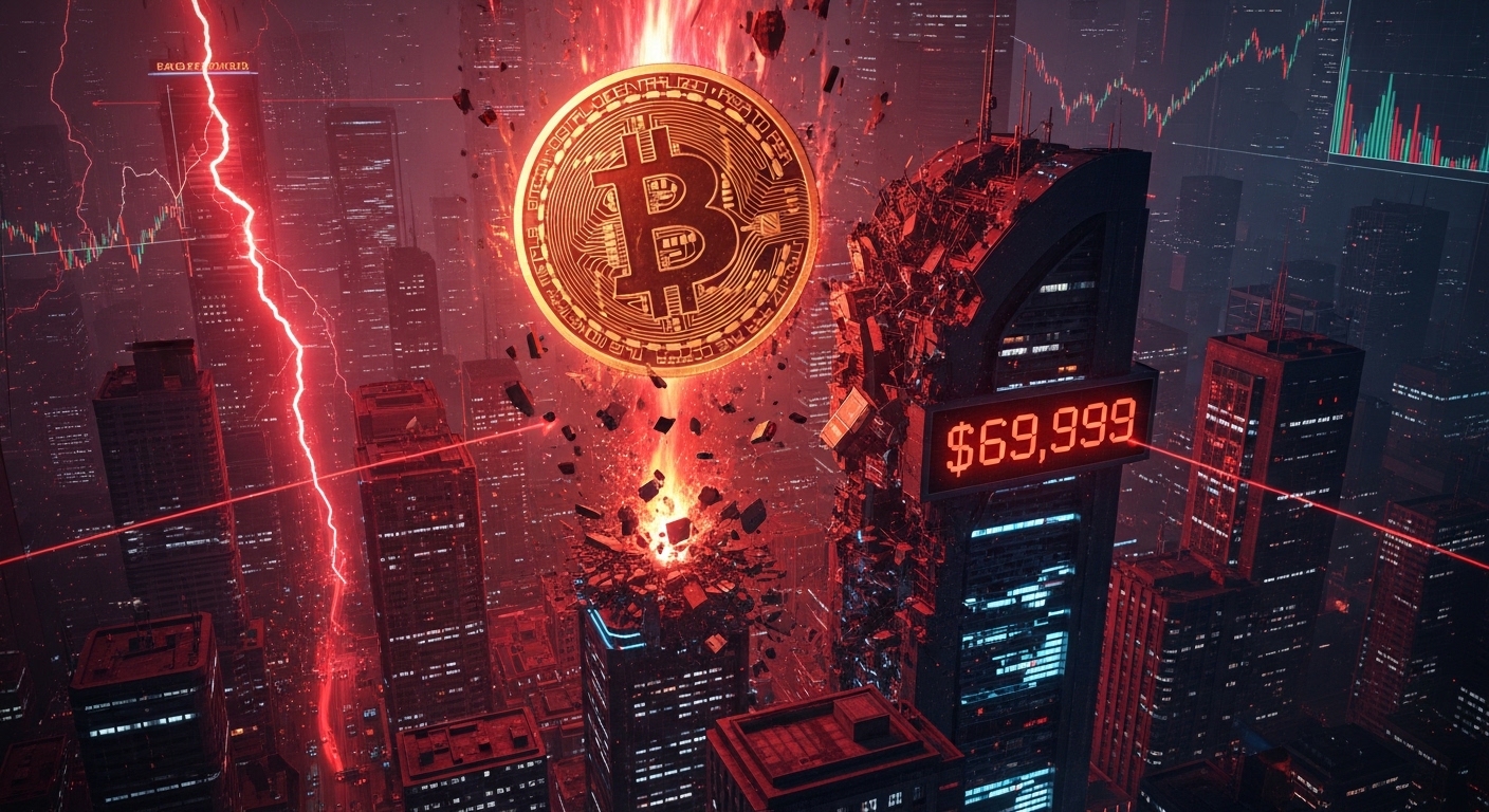 ビットコインの衝突により崩壊する都市