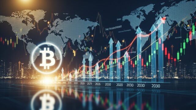 ビットコインの将来性を示す上昇するチャート